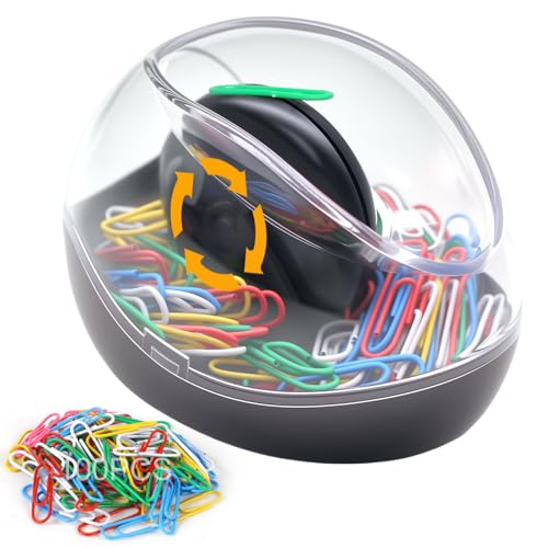 Mecyfaty Magnetic Paper Clip Holder with 100 Colorful Clips