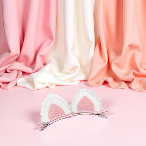Pink Cat Ear Hair Clip Cute Korean Style Duckbill Barrette for Women