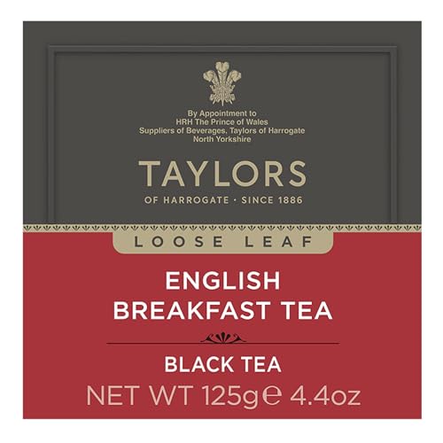Taylors of Harrogate English Breakfast Loose Leaf Tea 4.4 oz - Full-bodied & Rich Flavor