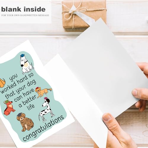 Funny Dog Graduation Card - Witty Congrats Gift for Dog Lovers
