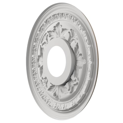 Ekena Millwork 13" OD Thermoformed PVC Ceiling Medallion - UltraCover Satin London Grey