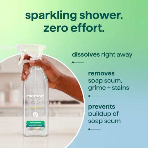 Method Daily Shower Cleaner Spray - Eucalyptus Mint, 28 fl oz (8 Pack)