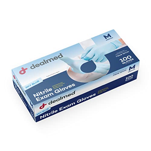 Dealmed Nitrile Exam Gloves - Powder-Free, Latex-Free, 100 Count