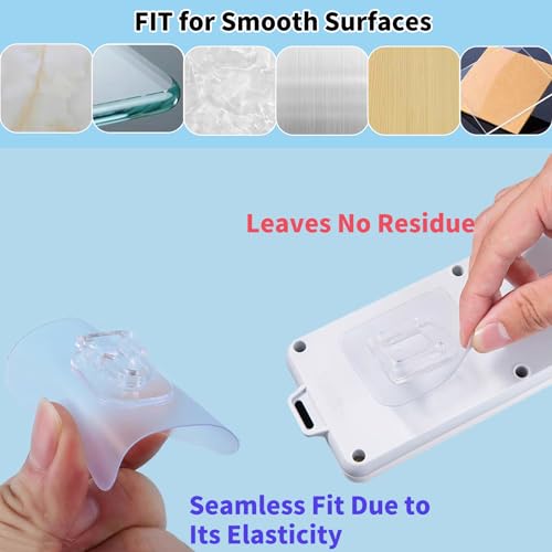 TSBSHum 20-Pack Double Sided Adhesive Wall Hooks - Heavy Duty Clear Mounts
