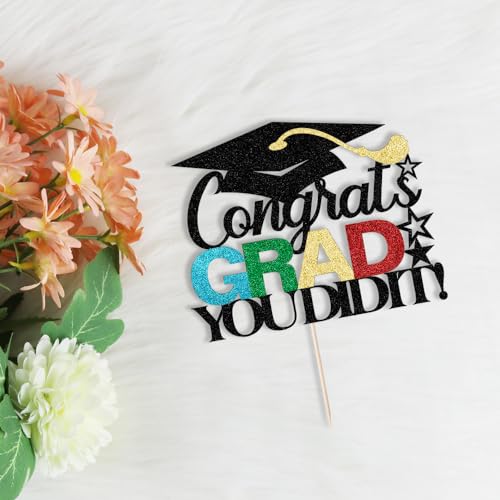 2026 Graduation Cake Topper - Congrats Grad Decorations