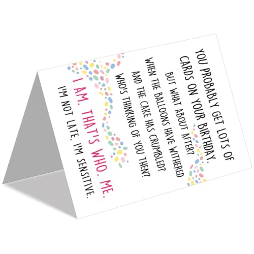 Funny Belated Birthday Card - Humor Gift for Friends & Family