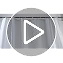 36" x 72" White Fabric Shower Curtain Liner - Machine Washable, Water Repellent