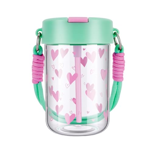 TOPBADE 16oz Kids Water Bottle with Straw - BPA-Free Tritan