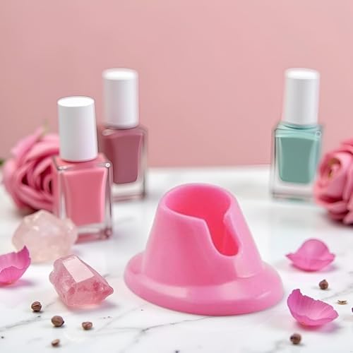 SelHeng Pink Anti-Spill Nail Polish Bottle Holder Stand 2Pcs