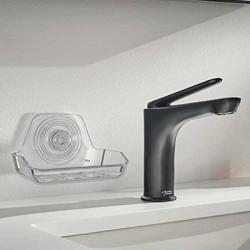 Clear Self-Adhesive Wall-Mounted Soap Dish - Durable Plastic Holder