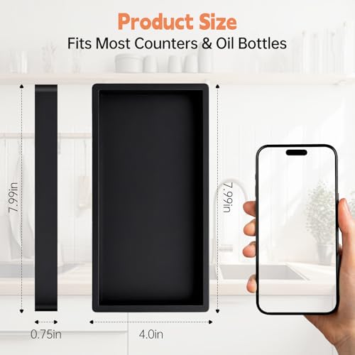 Silicone Oil Tray for Kitchen Counter - Non-Slip & Easy to Clean