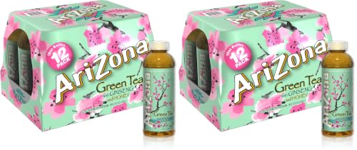 AriZona Green Tea with Ginseng & Honey - 16 Fl Oz (24 Pack)