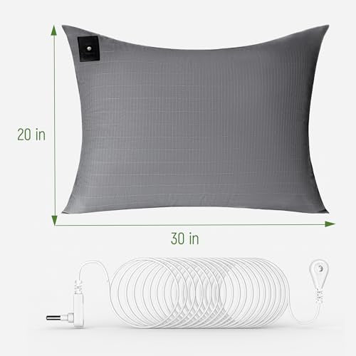 Pillowcase Upgraded 10% Silver Fiber Grounding Pillowcase, 90% Cotton