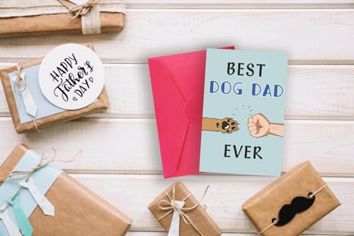 Cute Dog Dad Father's Day Card - Best Dog Dad Ever Gift