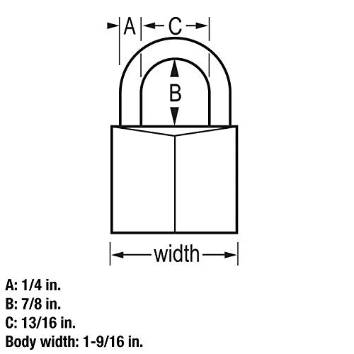 Master Lock Pink Gym Locker Padlock - Keyed, 1-9/16" Body