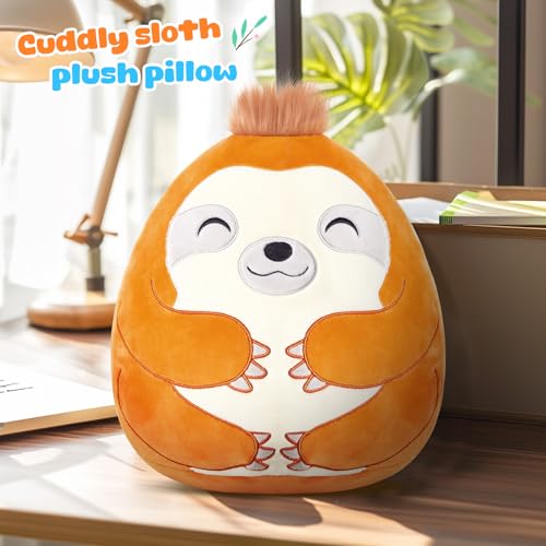 BSTAOFY 12'' Sloth Plush Stuffed Animal Cushion - Cute & Cuddly
