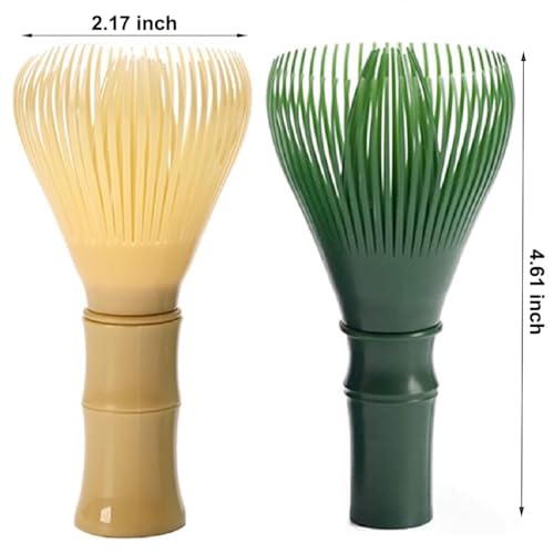 Durable Matcha Whisk - Food-Grade PP Resin Matcha Mixer Tool - Yellow