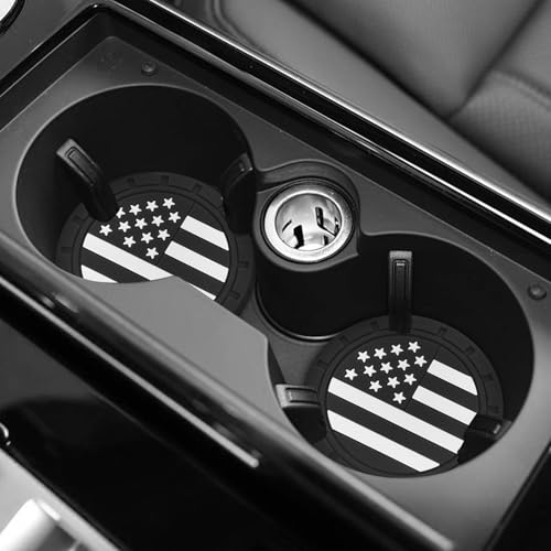 American Flag Car Cup Holder Coasters - 4 Pack, 2.75 Inch Anti-Slip