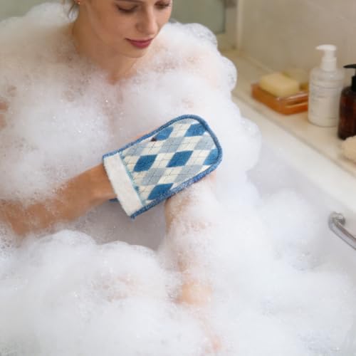 Korean Exfoliating Shower Mitt - Deep Body Scrubber & Dead Skin Remover
