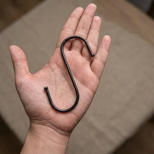 WHITECLOUDZ 30 Pack Black S Hooks, 3.4-Inch Heavy Duty Metal Hanging Hooks