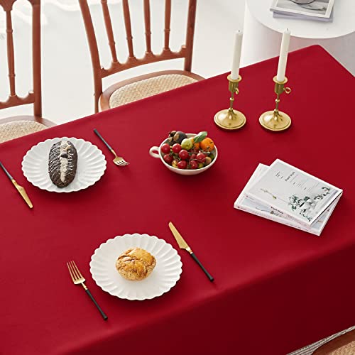Romanstile Waterproof Rectangular Tablecloth - Red, 54 x 108 Inches