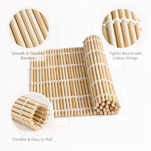Bamboo Sushi Rolling Mat - Traditional Makisu for Perfect Rolls