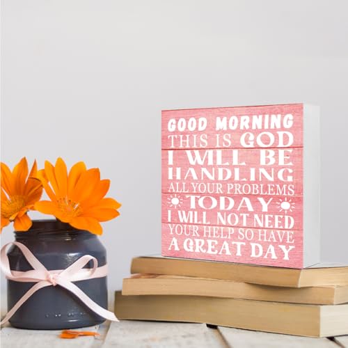 Christian Inspirational Wooden Sign - Good Morning, This is God