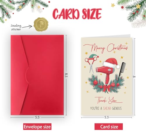Cute Hair Stylist Christmas Card - Thank You Gift for Beauticians