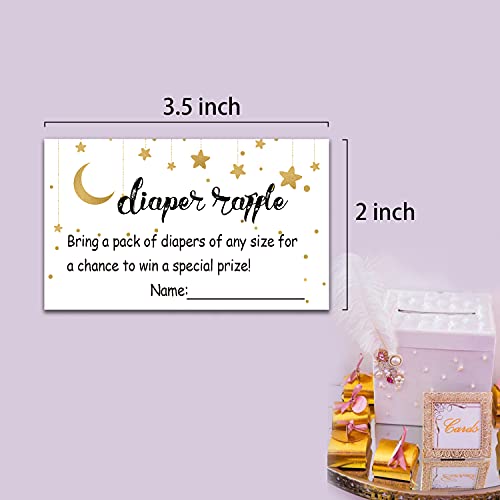 50 Pcs Diaper Raffle Tickets for Baby Shower - Neutral Greenery