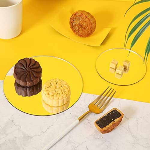 4 Inch Self-Adhesive Acrylic Mirror Tiles - Pack of 10 for Crafts & Decor