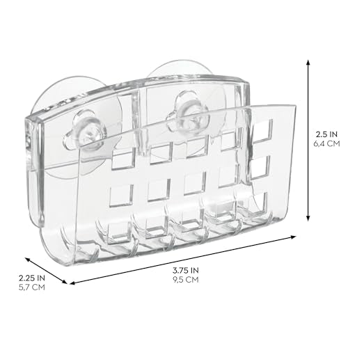 iDesign Small BPA-Free Plastic Sponge Holder with Suction Cups