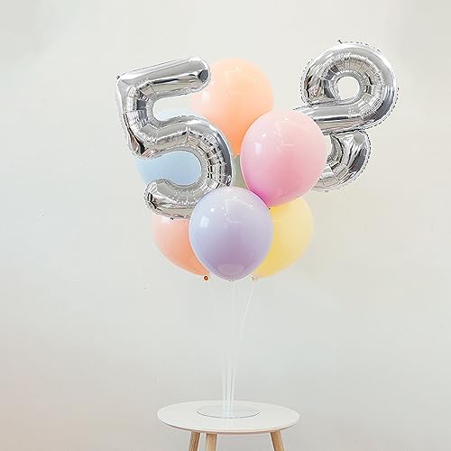 40 Inch Silver Number 58 Foil Balloon for 58th Birthday Party and Anniversary