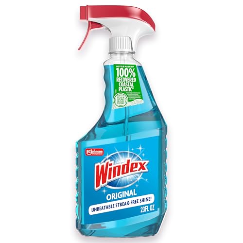 Windex Original Blue Glass Cleaner Spray - 23 Oz Streak-Free Shine