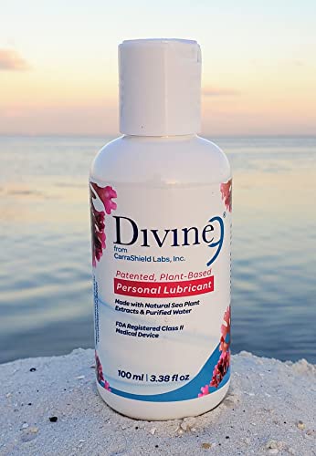 Divine 9 Water-Based Personal Lubricant – Sensitive Skin, Latex Safe, Glycerin & Paraben Free, 3.38 oz
