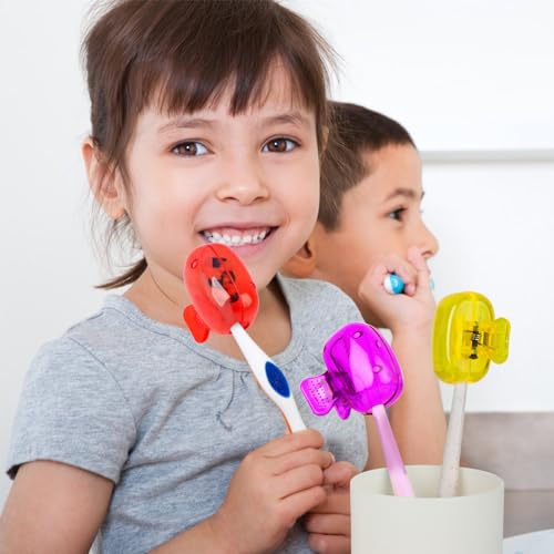 Fowecelt 5 Pack Travel Toothbrush Head Covers Protective Plastic Caps