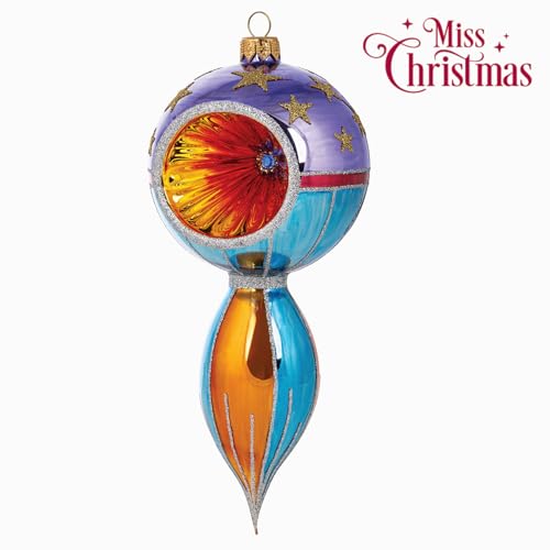 Miss Christmas 2026 Vintage Fair Starlight Freeblown Christmas Tree Ornament - Handcrafted in Poland
