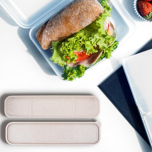 OriGlam Portable Flatware Storage Box Travel Utensil Case Lunch Bag