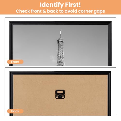 Upsimples 24x30 Poster Frame - Black, Easy Slide-In Assembly, Pack of 3