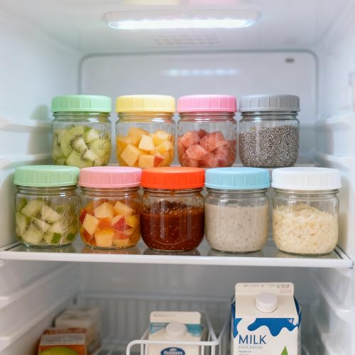 Reusable Plastic Canning Lids for Regular Mouth Mason Jars - 9 Pack