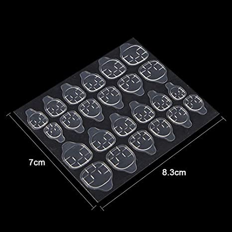 Kalolary 240PCS Double-Sided Nail Adhesive Tabs - Clear Jelly Gel Glue Stickers for False Nails