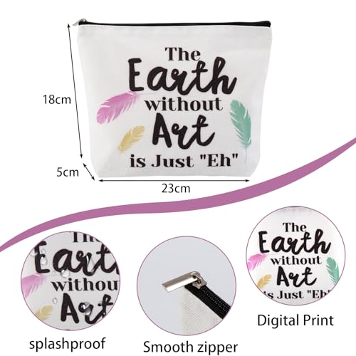 Canvas Artist Makeup Bag & Cute Art Teacher Cosmetic Travel Pouch