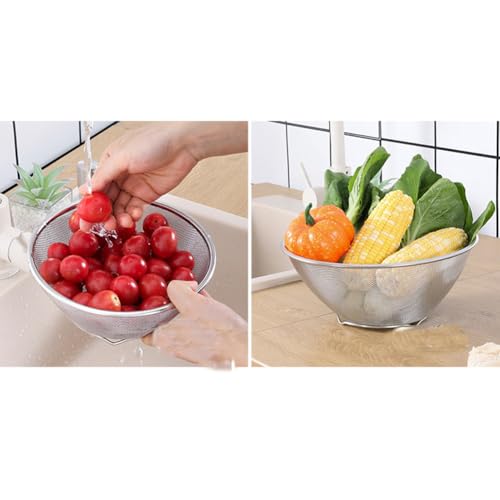 Stainless Steel Rice Washing Sieve Strainer 7 Inch Kitchen Mesh Basket