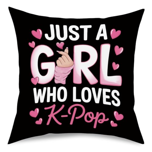 Banime Anime Throw Pillow Cover 18x18, Soft Flannel K-pop Room Decor