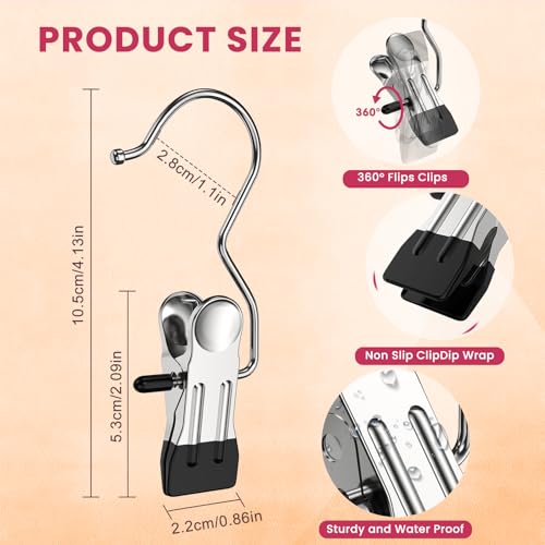DOIOWN 12 Pack Pants Hangers with Clips - Non-Slip Black Legging Organizers