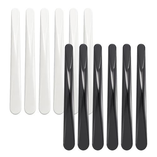 BlingKingdom 12PCS Plastic Cosmetic Spatula, Double-Ended Makeup Spatulas