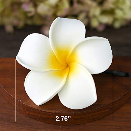 CBLUO Hawaiian Flower Hair Clips 16-Pack Plumeria Barrettes