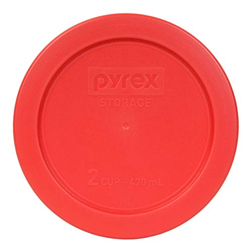Pyrex (3) 7200-PC 2-Cup Red, (3) 7201-PC 4-Cup Surf Blue, & (3) 7402-PC Fuchsia 6/7 Cup Food Storage Replacement Lids - Made in USA