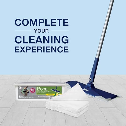 Bona® Disposable Wet Cleaning Pads - Multi-Surface, Lemon Mint Scent, 12 Count