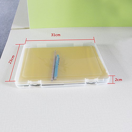 1pc A4 Plastic File Organizer Document Holder Transparent Office Storage