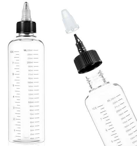 Hair Applicator Bottles 2-Pack Squeeze Root Dye & Oil Dispenser